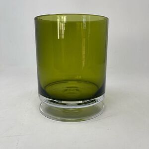 Mid-century, modern fluted hurricane style glass dish ￼